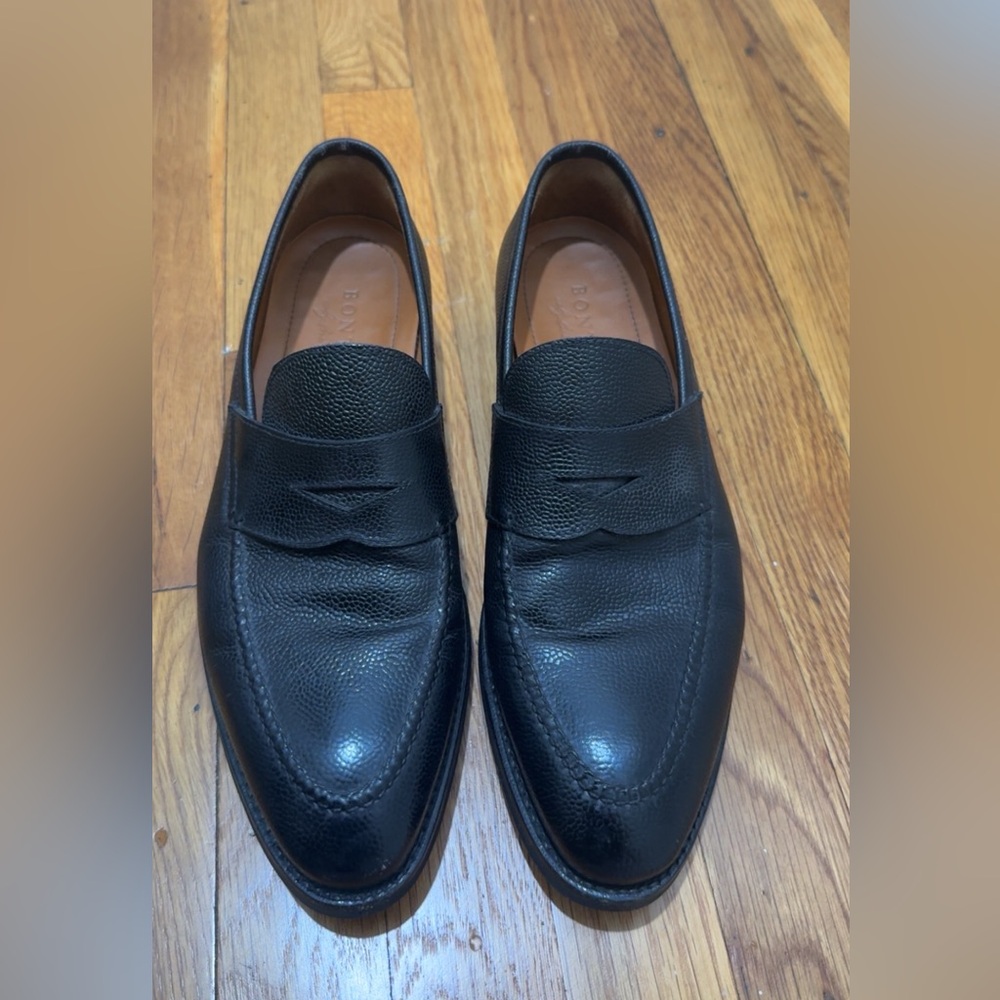 Bonton Black Leather Men's Loafers